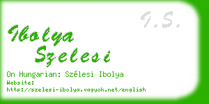 ibolya szelesi business card