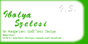 ibolya szelesi business card